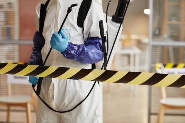 Professional Biohazard Cleanup technician working in Riverside, CT